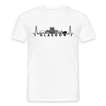 Herzschlag Skyline UK Glasgow - Männer T-Shirt - Weiß - Vorne - AI Model Male 178 dark (178cm)