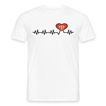 Ballet Dancer Girl Ballet Gymnastics Heartbeat - Men's T-Shirt - white - Front - AI Model Male 178 dark (178cm)