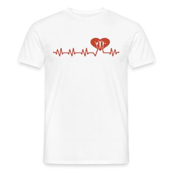 Ballet Dancer Girl Ballet Gymnastics Heartbeat - Men's T-Shirt - white - Front - AI Model Male 178 dark (178cm)