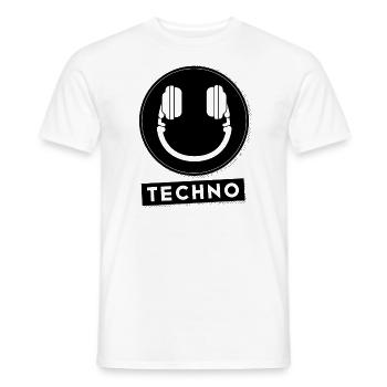 Hardcore Rave Music Raver des années 90 EDM DJ Rave - T-shirt homme - blanc - Devant - AI Model Male 178 dark (178cm)
