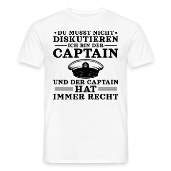 Segler Bootsbesitzer Kapitän - Männer T-Shirt - Weiß - Vorne - AI Model Male 178 dark (178cm)