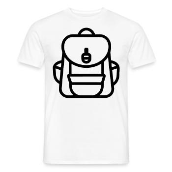 Sac à dos - T-shirt homme - blanc - Devant - AI Model Male 178 dark (178cm)