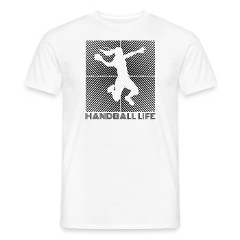 Handball Handball Ballon Handball Joueur de handball Femmes - T-shirt homme - blanc - Devant - AI Model Male 178 dark (178cm)