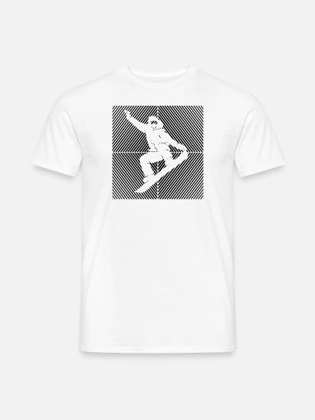 Snowboard Snowboarding Skilift Snowboarder - Männer T-Shirt - Weiß