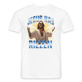 Jesus has rizzen - Männer T-Shirt - Weiß - Vorne - AI Model Male 178 dark (178cm)