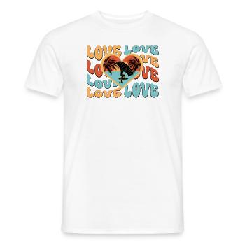 Wingfoil Surfer Wingfoiling Hydrofoil Kitefoil - T-shirt homme - blanc - Devant - AI Model Male 178 dark (178cm)