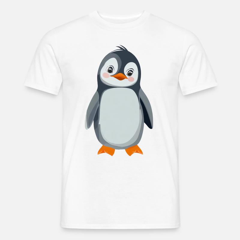 Pinguin - Männer T-Shirt - Weiß