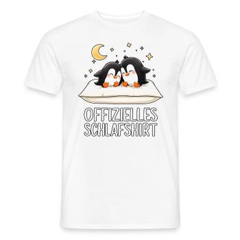 Chemise de nuit officielle Pingouins Penguin Paire - T-shirt homme - blanc - Devant - AI Model Male 178 dark (178cm)