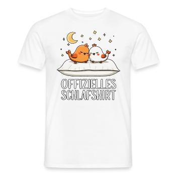 Official Sleep Shirt Birds Bird Pair - Men's T-Shirt - white - Front - AI Model Male 178 dark (178cm)