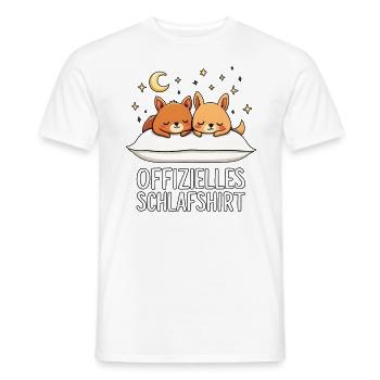 Chemise de nuit officielle Quokka Quokkas Pair - T-shirt homme - blanc - Devant - AI Model Male 178 dark (178cm)