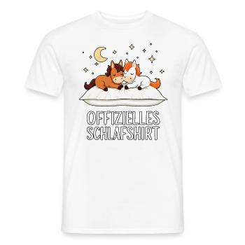 Official Sleep Shirt Horses Horse Pair - Men's T-Shirt - white - Front - AI Model Male 178 dark (178cm)
