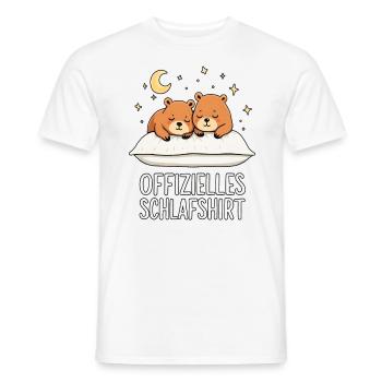 Offizielles Schlafshirt Capybaras Capybara Paar - Männer T-Shirt - Weiß - Vorne - AI Model Male 178 dark (178cm)