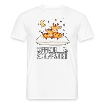 Chemise de nuit officielle Girafe Girafe Couple - T-shirt homme - blanc - Devant - AI Model Male 178 dark (178cm)