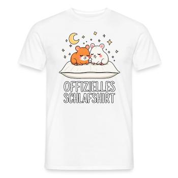 Official Sleep Shirt Hamster Pair - Men's T-Shirt - white - Front - AI Model Male 178 dark (178cm)