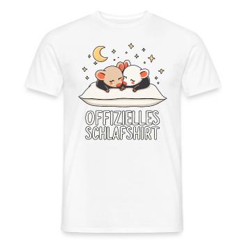 Offizielles Schlafshirt Opossums Opossum Paar - Männer T-Shirt - Weiß - Vorne - AI Model Male 178 dark (178cm)