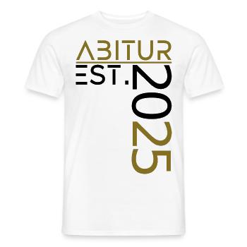 Abitur Est. 2025 - Männer T-Shirt - Weiß - Vorne - AI Model Male 178 dark (178cm)
