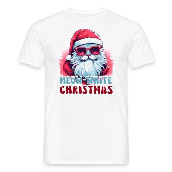Chat angora turc du Père Noël - T-shirt homme - blanc - Devant - AI Model Male 178 dark (178cm)