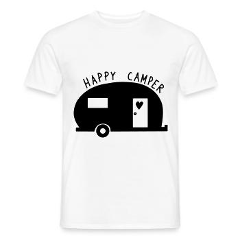 Camping camper caravan camper holiday gift - Men's T-Shirt - white - Front - AI Model Male 178 dark (178cm)