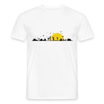 Musik - Menschen Festival - Männer T-Shirt - Weiß - Vorne - AI Model Male 178 dark (178cm)