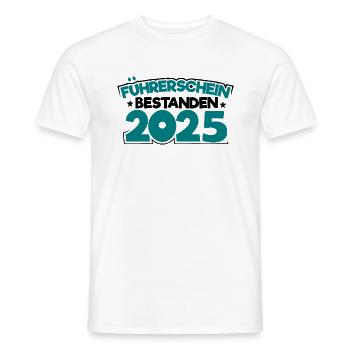Driving License 2025 Driving Test Driving License Test - Men's T-Shirt - white - Front - AI Model Male 178 dark (178cm)