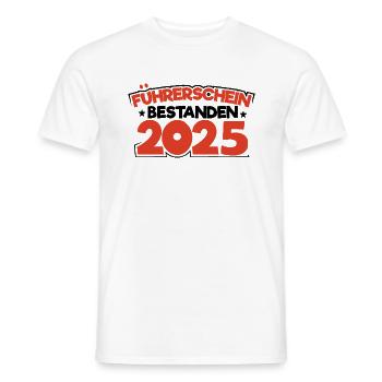 Driving License 2025 Driving Test Driving License Test - Men's T-Shirt - white - Front - AI Model Male 178 dark (178cm)