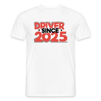 Permis de conduire 2025 Examen de conduite Examen du permis de conduire - T-shirt homme - blanc - Devant - AI Model Male 178 dark (178cm)