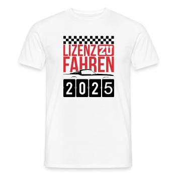 Driving License 2025 Driving Test Driving License Test - Men's T-Shirt - white - Front - AI Model Male 178 dark (178cm)
