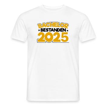 Bachelor 2025 Abschluss Promotion Sponsion - Männer T-Shirt - Weiß - Vorne - AI Model Male 178 dark (178cm)