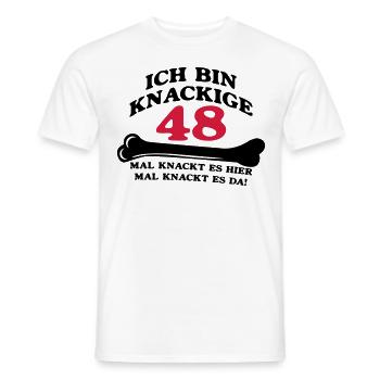 Geburtstag - Ich bin Knackige 48 - Männer T-Shirt - Weiß - Vorne - AI Model Male 178 dark (178cm)