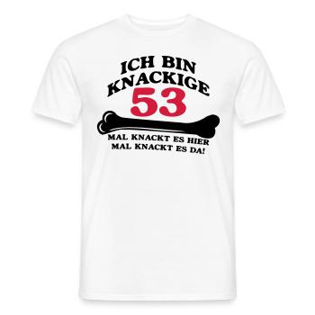 Geburtstag - Ich bin Knackige 53 - Männer T-Shirt - Weiß - Vorne - AI Model Male 178 dark (178cm)