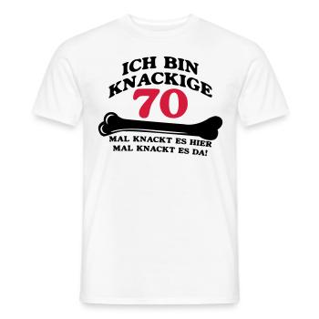 Geburtstag - Ich bin Knackige 70 - Männer T-Shirt - Weiß - Vorne - AI Model Male 178 dark (178cm)