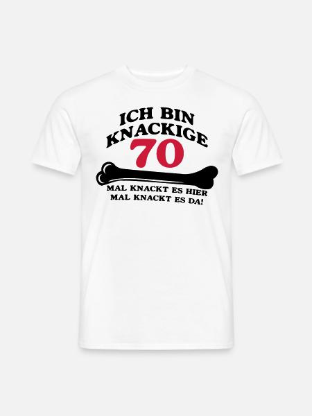 Birthday - I'm 70 Crunchy - Men's T-Shirt - white
