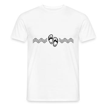 flip flops symbol welle - Männer T-Shirt - Weiß - Vorne - AI Model Male 178 dark (178cm)