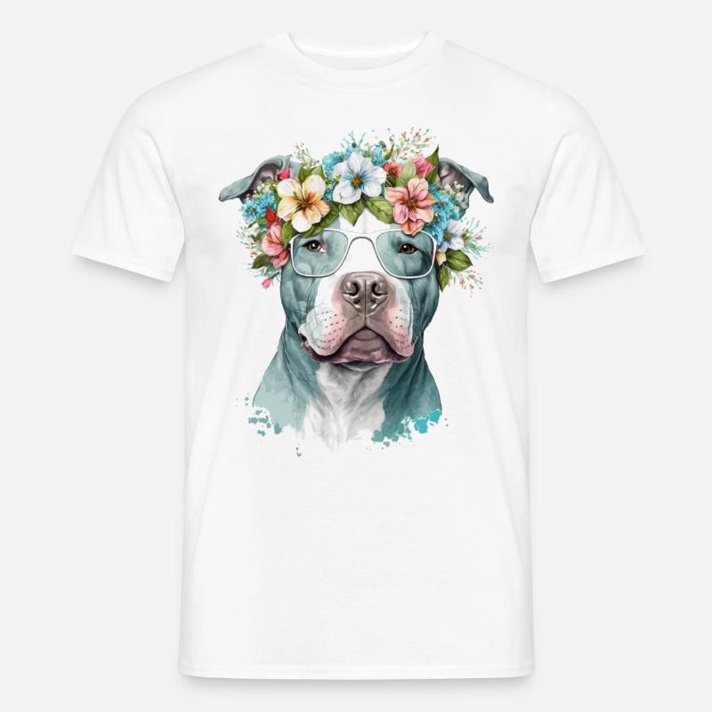 Schöner Pit Bull - Männer T-Shirt - Weiß