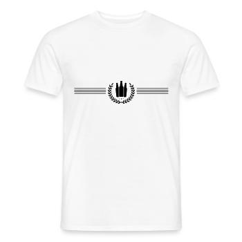 Bierflasche kranz symbol icon - Männer T-Shirt - Weiß - Vorne - AI Model Male 178 dark (178cm)