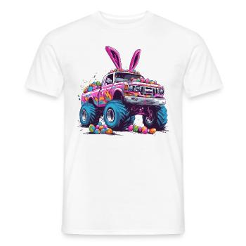 Monster Truck Osterhase Ostern Monstertruck - Männer T-Shirt - Weiß - Vorne - AI Model Male 178 dark (178cm)