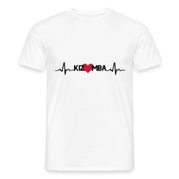 Kizomba Heart Black - Men's T-Shirt - white - Front - AI Model Male 178 dark (178cm)