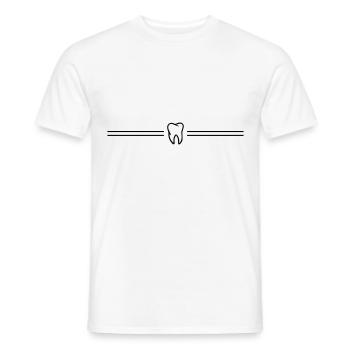 tiret icône dent - T-shirt homme - blanc - Devant - AI Model Male 178 dark (178cm)