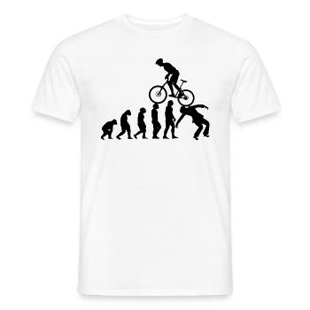 Evolution MTB Mountain Biking Bike Mountainbike - Männer T-Shirt - Weiß - Vorne - AI Model Male 178 dark (178cm)
