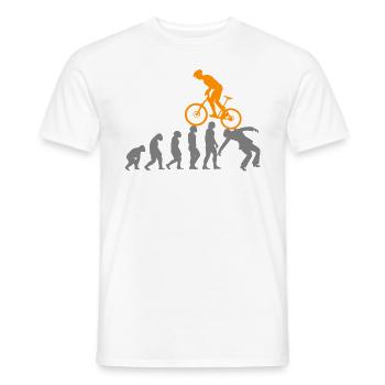 Evolution MTB Mountainbike Mountain Biking Bike - Männer T-Shirt - Weiß - Vorne - AI Model Male 178 dark (178cm)