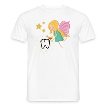 Tooth fairy tooth fairy wobble tooth Magic children teeth - Men's T-Shirt - white - Front - AI Model Male 178 dark (178cm)