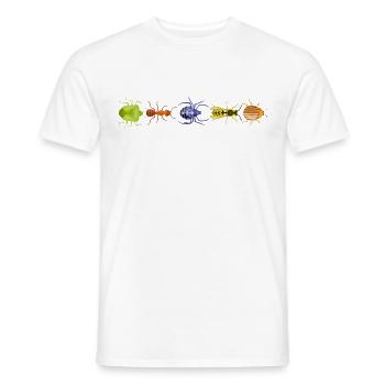 Insects collection insect spider bee ant shirt - Men's T-Shirt - white - Front - AI Model Male 178 dark (178cm)