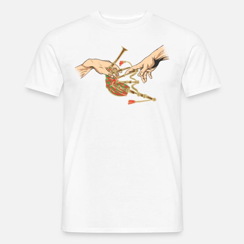 Cornemuse Musique Cornemuse Ecosse - T-shirt homme - blanc