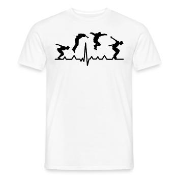 Parcours d'obstacles Parkour Heartbeat Parkour Runner - T-shirt homme - blanc - Devant - AI Model Male 178 dark (178cm)