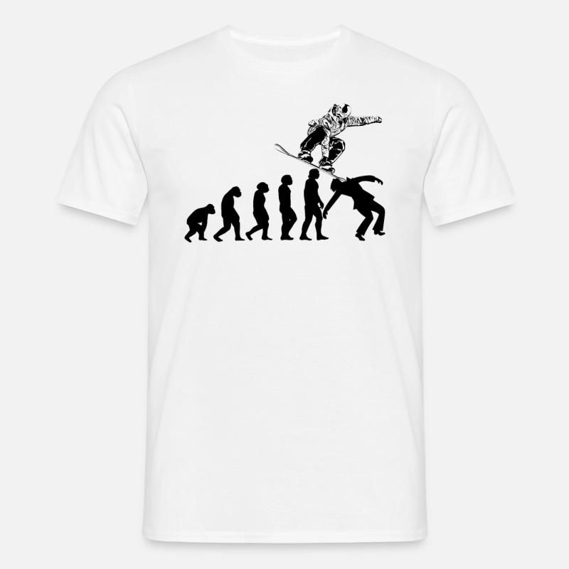 Snowboarding Snowboarders Evolution Snowboard - Männer T-Shirt - Weiß
