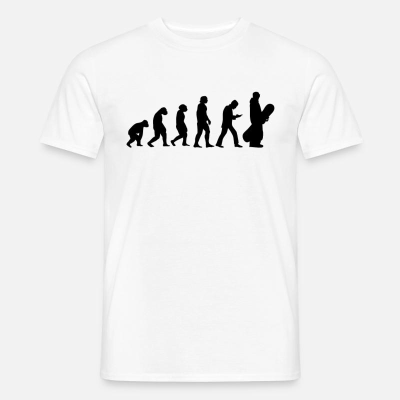 Snowboarding Snowboarders Evolution Snowboard - Männer T-Shirt - Weiß