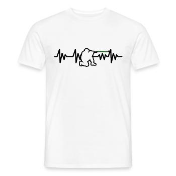 Laser-tag SPIEL Game Gamer Geburtstag Herzschlag - Männer T-Shirt - Weiß - Vorne - AI Model Male 178 dark (178cm)