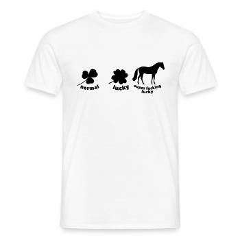 Horse Riding Horses Girls Horse Rider Riding - Men's T-Shirt - white - Front - AI Model Male 178 dark (178cm)