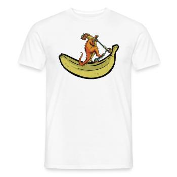 Scooter Dinosaur Skater Ramp Scooter - Men's T-Shirt - white - Front - AI Model Male 178 dark (178cm)