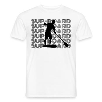 SUP paddle paddle Stand Up Paddle Hommes - T-shirt homme - blanc - Devant - AI Model Male 178 dark (178cm)